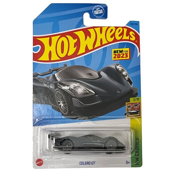 Hot Wheels Celero GT Black 2023 HW Exotics 178/250 Supercar Diecast 1/64 - Picture 1 of 8